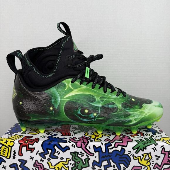 Under Armour UA Men's Spotlight Lux MC LE Slime Green‎ Football Cleats Size 11.5 - Picture 1 of 10